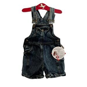 Vintage Hush Puppies Acid Wash Denim Shortalls